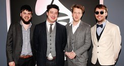 Mumford & Sons at Grammys Awards in Los Angeles.