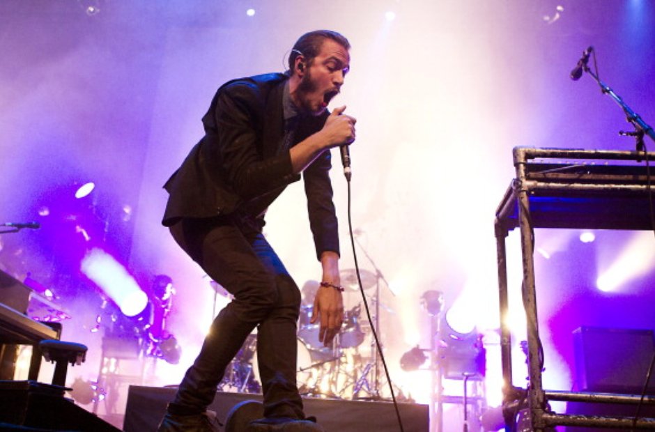 Tom Smith of The Editors performs in Amsterdam.