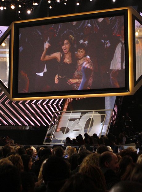 Amy Winehouse receives a Grammy Award