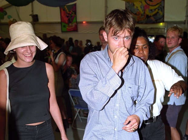 Damon Albarn and Justine Frischmann