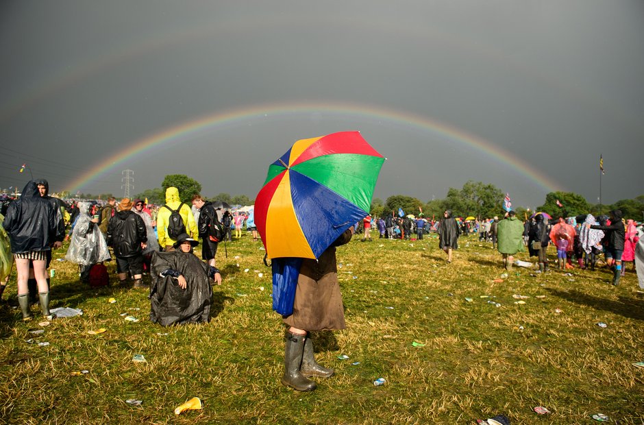 Glastonbury rainbow