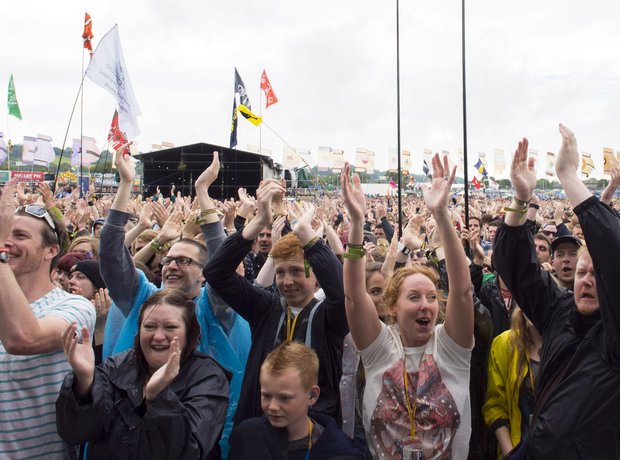 The crowd at the Other Stage as Glastonbury kicks