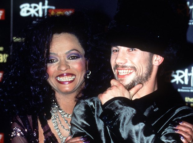 Diana Ross and Jay Kay of Jamiroquai at the BRIT A