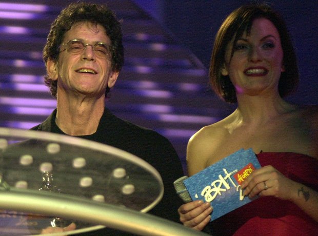 Lou Reed and Davina McCall at the BRIT Awards 2000