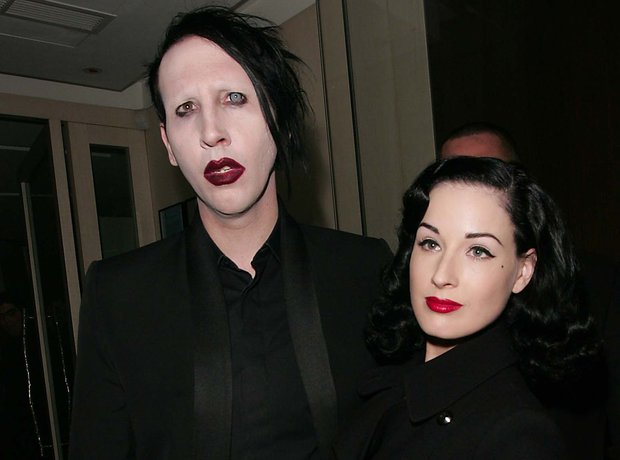 Marilyn Manson and Dita Von Teese at the BRIT Awar