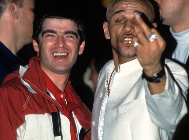 Noel Gallagher and Goldie at the BRIT Awards 1997