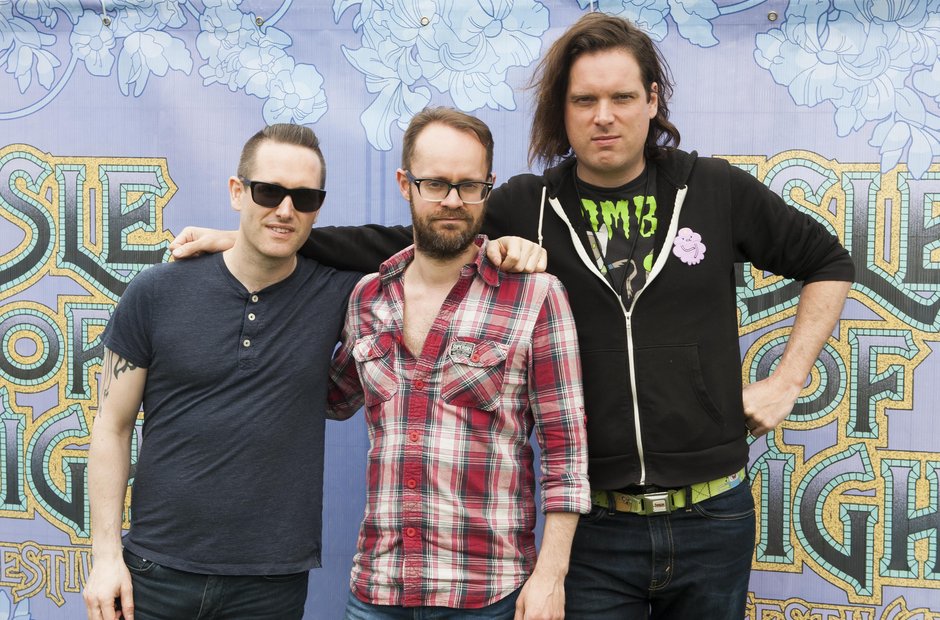 Ash backstage at Isle Of Wight Festival 2015