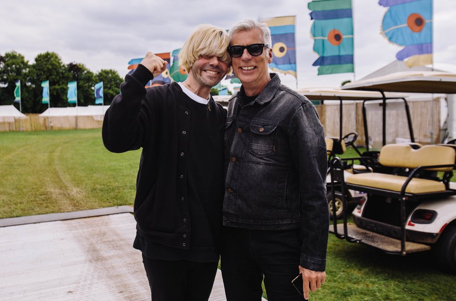 John Giddings and Tim Burgess at Isle Of Wight Fes