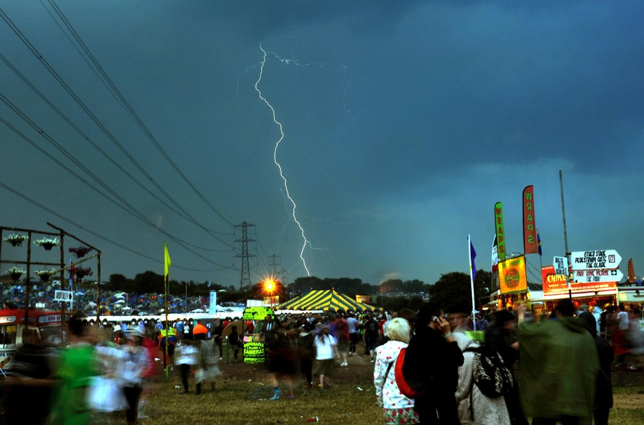 Glastonbury Festival 2009 lightning