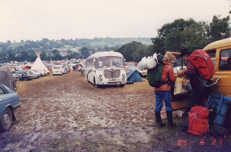Glastonbury mud 1985
