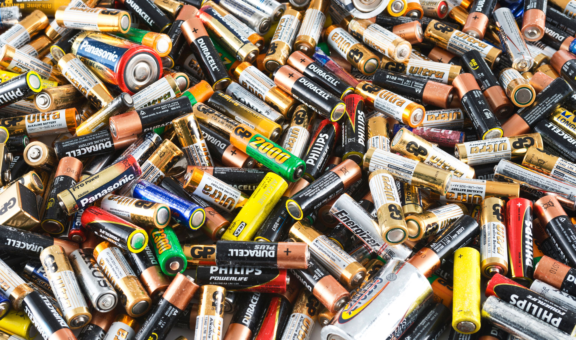 Batteries stock image