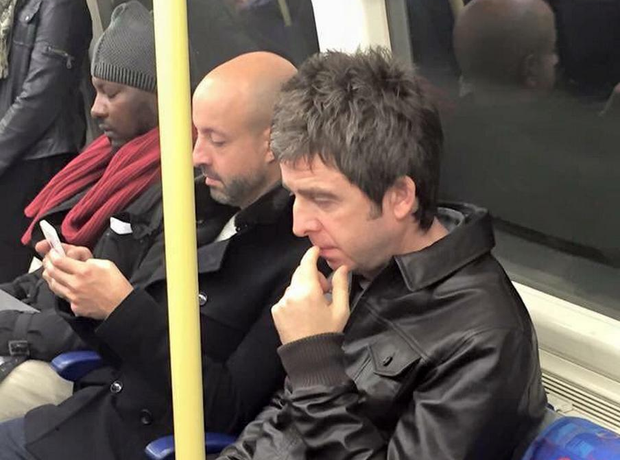 Noel Gallagher on the Tube