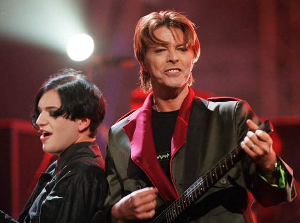 David Bowie with Brian Molko of Placebo
