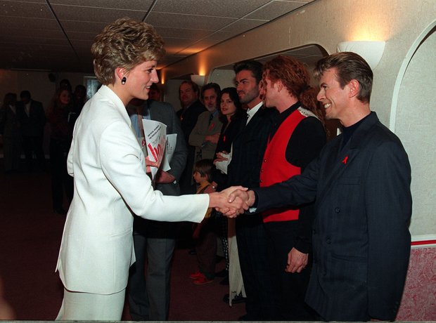 David Bowie with Diana, Princess Of Wales
