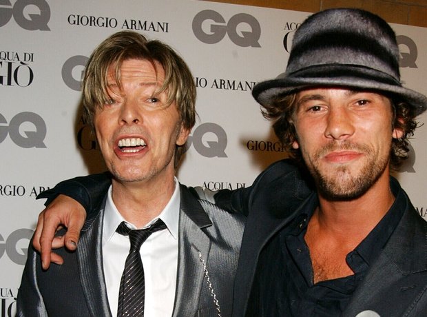 David Bowie with Jay Kay of Jamiroquai