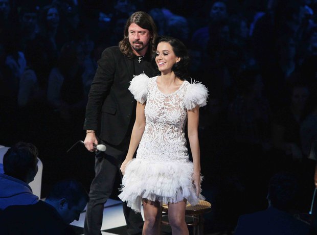 Katy Perry and Dave Grohl