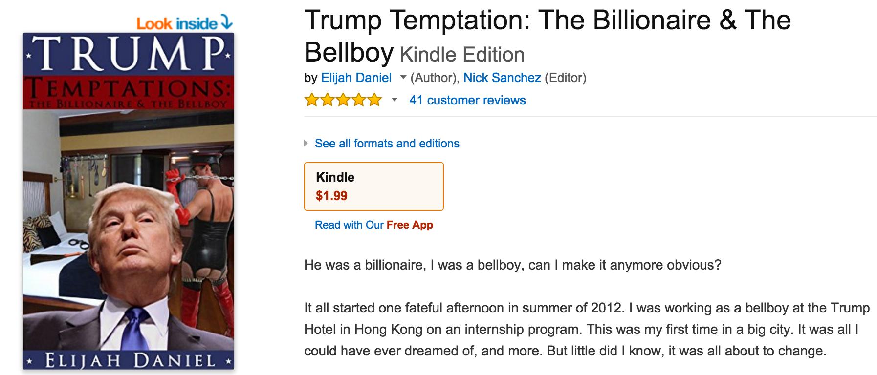 Donald Trump Erotic Novel Amazon
