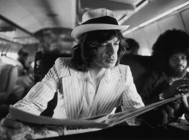 rock Stars On Planes Mick Jagger