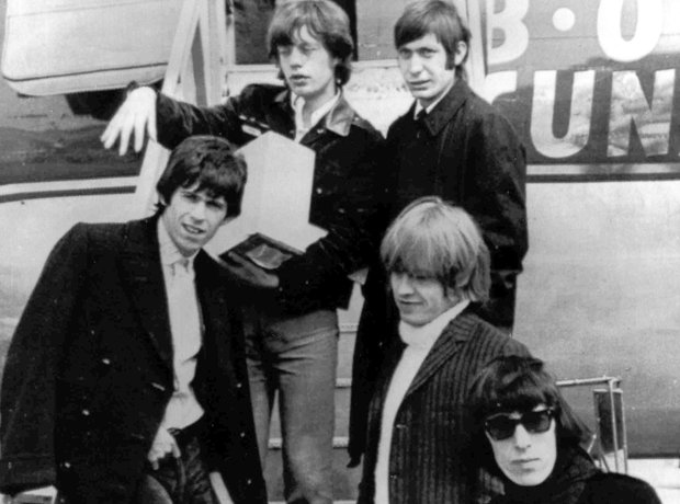 rock stars On Planes The Rolling Stones