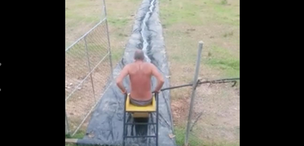 Australian slip 'n' slide Facebook video still