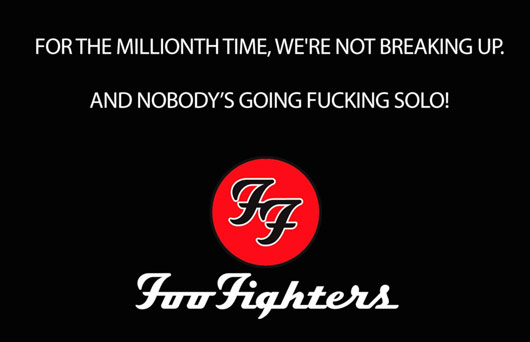 Foo Fighters spoof video caption