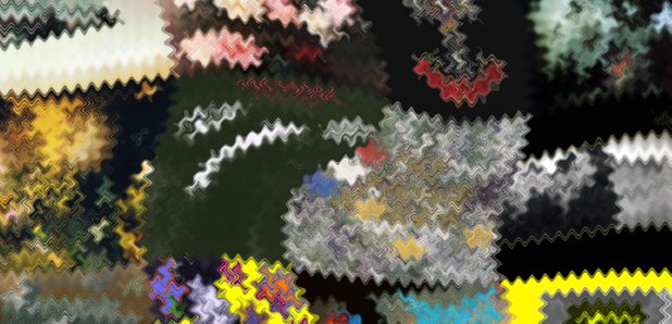 Pixellated 1980s album covers
