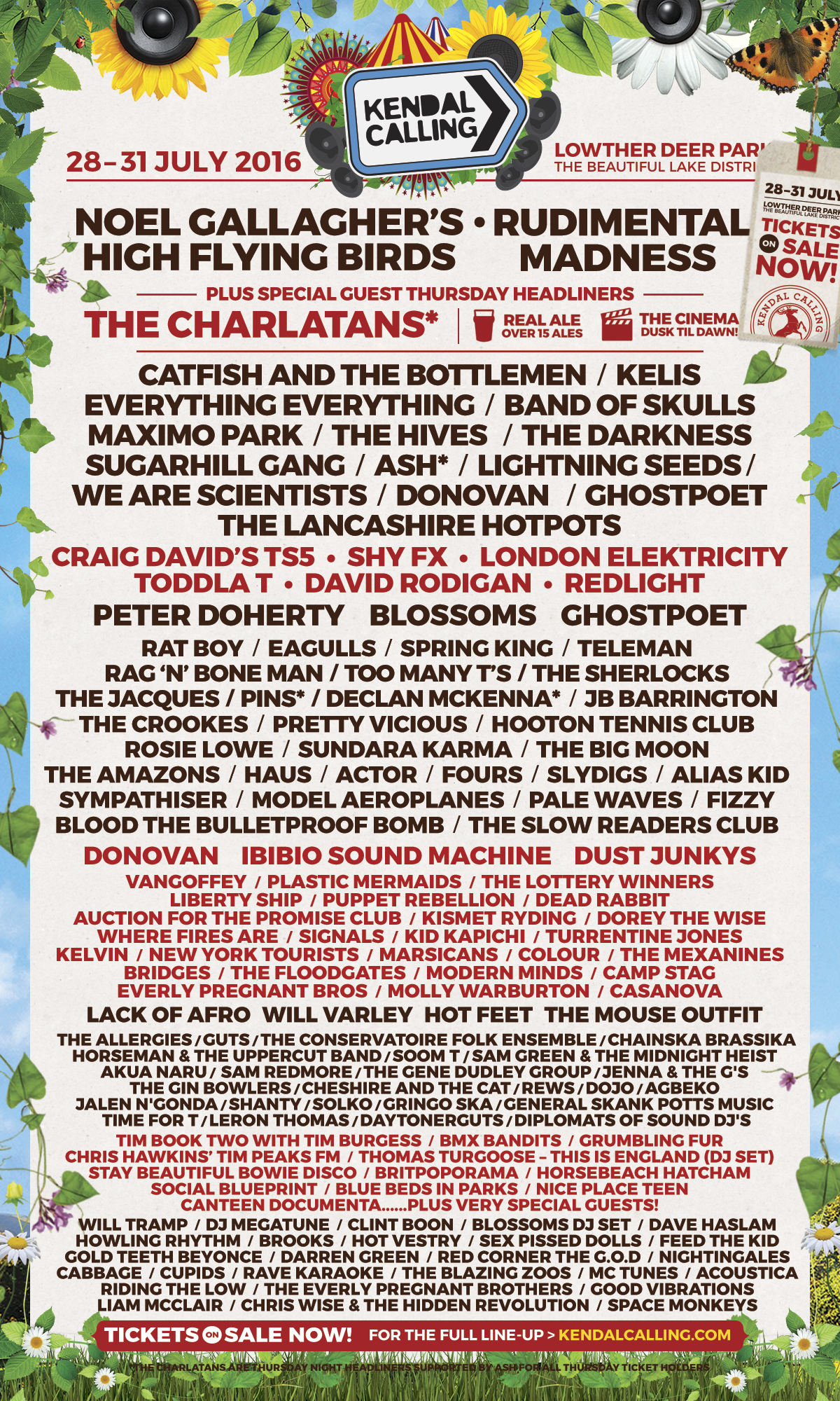 kendal calling line up announcement clipart