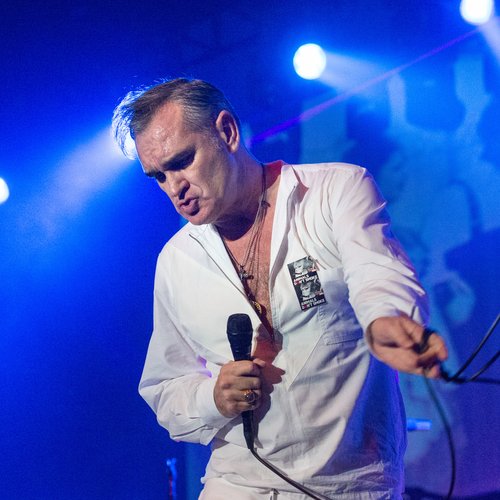 Morrissey performing in 2014