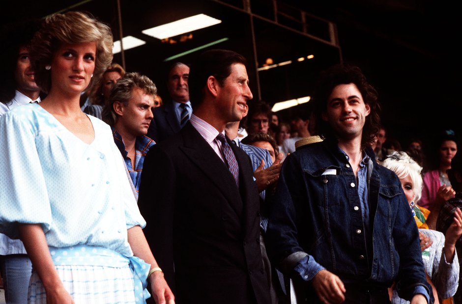Lady Diana and Prince Charles at Live Aid