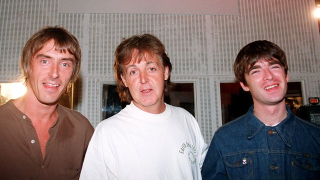 Paul Weller, Paul McCartney and Noel Gallagher at 