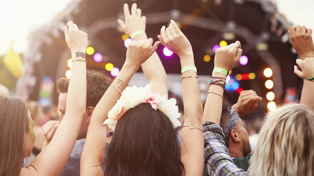 Festivals Hands In The Air Stock Image