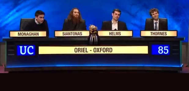 Oxford Students University Challenge Fail
