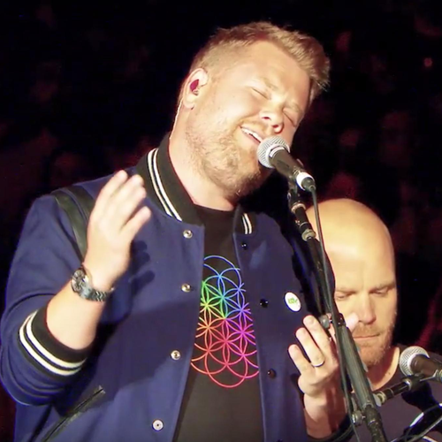 James Corden at Coldplay's LA gig