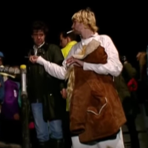 Kurt Cobain vintage footage meeting fan in 1992 Yo