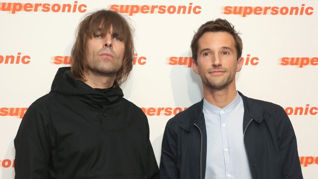 Liam Gallagher and Mat Whitecross at the Supersoni