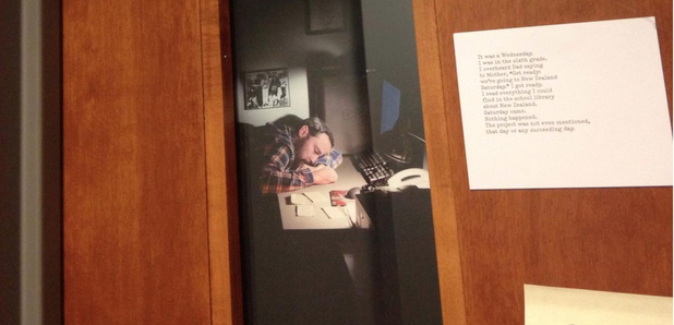 Teacher posts image of himself sleeping in office 