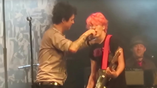 Green Day Fan plays at Chicago Gig screen grab