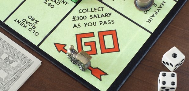 Monopoly board stock image