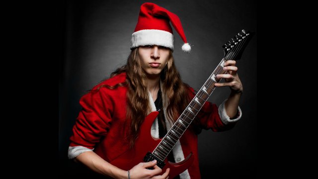 Santa With Guitar 