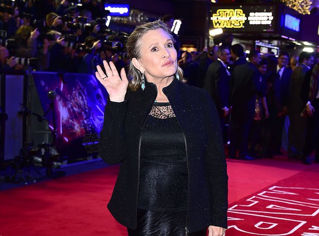 Carrie Fisher At Star Wars Premiere in 2016