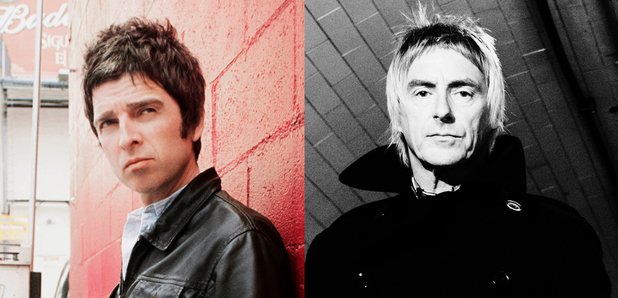 Noel Gallagher and Paul Weller split image