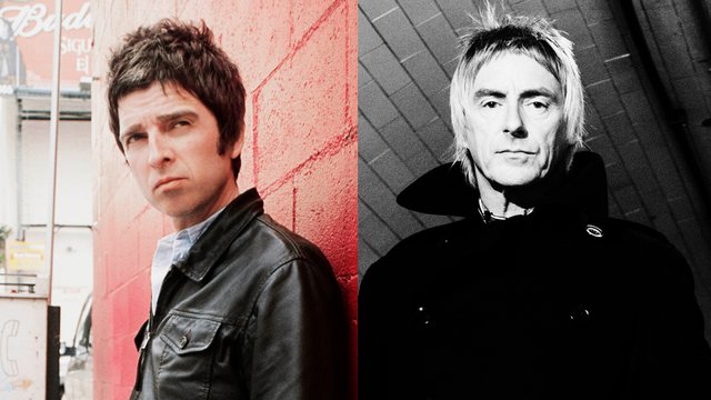 Noel Gallagher and Paul Weller split image