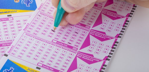 EuroMillions lottery ticket stock image