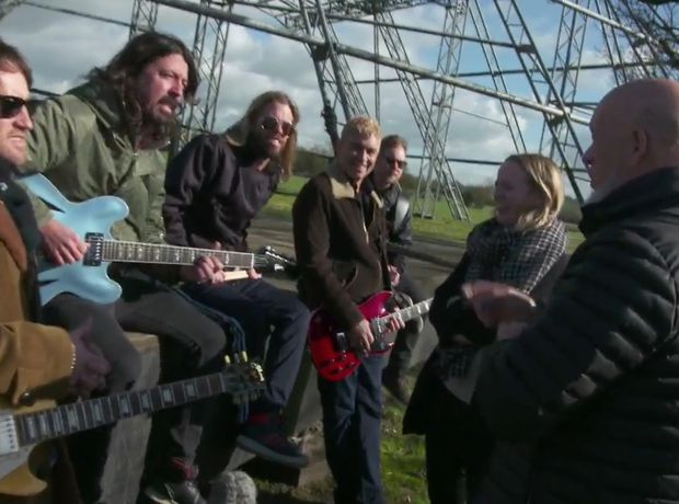 Foo Fighters and the Eavis' at Glastonbury Pyramid
