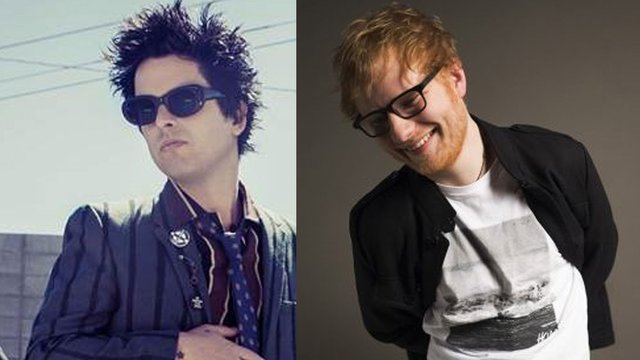 Billie Joe Armstrong Green Day and Ed Sheeran