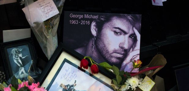 George Michael tributes outside house