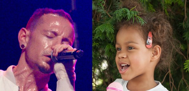 Linkin Park's Chester Bennington and stock toddler