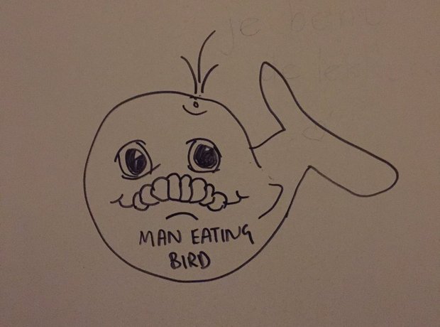"Man Eating Bird"