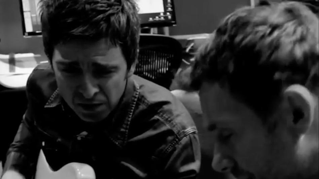 Noel Gallagher and Damon Albarn Gorillaz studio mo