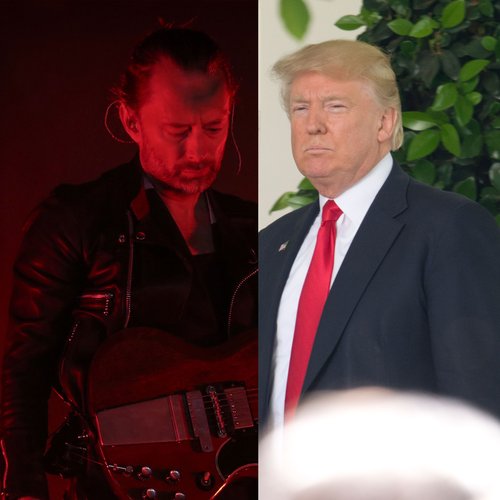 Thom Yorke and Donald Trump 